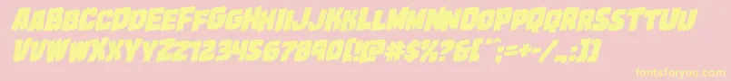 Marshthingrotal Font – Yellow Fonts on Pink Background