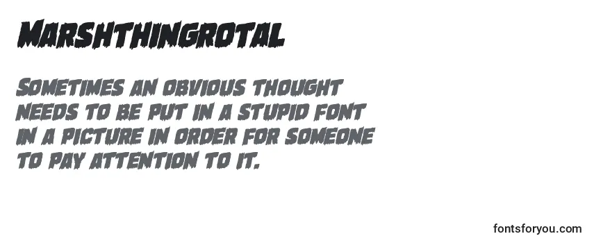 Review of the Marshthingrotal Font