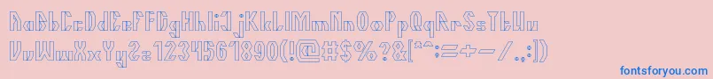 TheQuickHollow Font – Blue Fonts on Pink Background