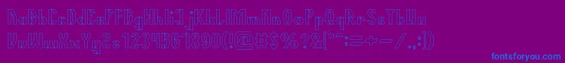 TheQuickHollow Font – Blue Fonts on Purple Background