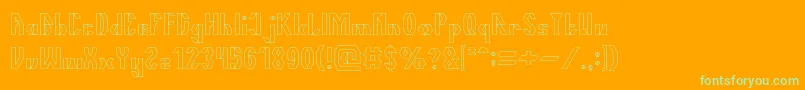 TheQuickHollow Font – Green Fonts on Orange Background