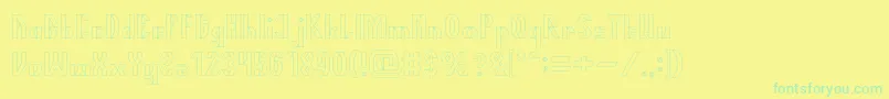 TheQuickHollow Font – Green Fonts on Yellow Background