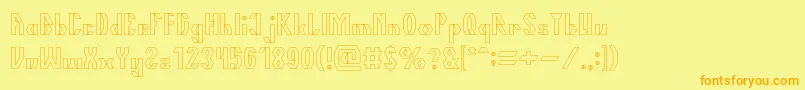 TheQuickHollow Font – Orange Fonts on Yellow Background