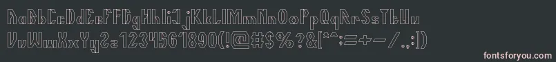 フォントTheQuickHollow – 黒い背景にピンクのフォント