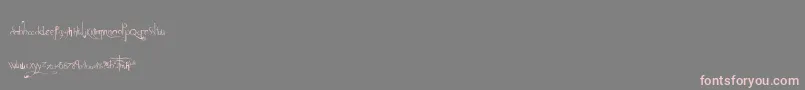 Anywhere-Schriftart – Rosa Schriften auf grauem Hintergrund