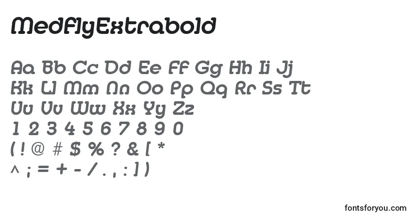 Czcionka MedflyExtrabold – alfabet, cyfry, specjalne znaki