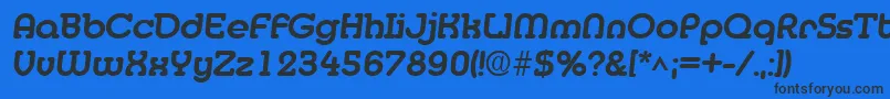 MedflyExtrabold Font – Black Fonts on Blue Background