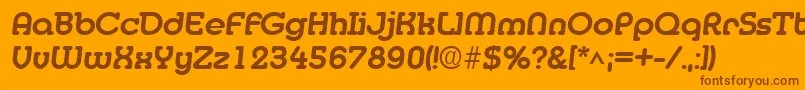 MedflyExtrabold Font – Brown Fonts on Orange Background