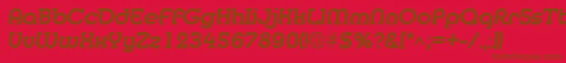 フォントMedflyExtrabold – 赤い背景に茶色の文字