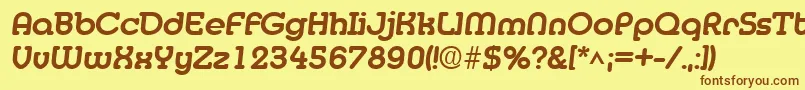 Шрифт MedflyExtrabold – коричневые шрифты на жёлтом фоне