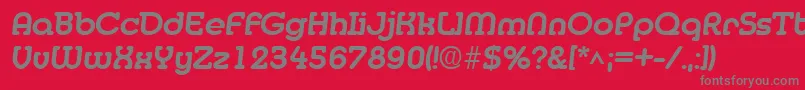 フォントMedflyExtrabold – 赤い背景に灰色の文字