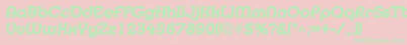 MedflyExtrabold Font – Green Fonts on Pink Background