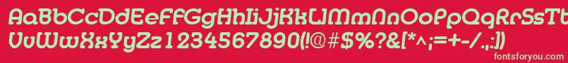 MedflyExtrabold Font – Green Fonts on Red Background