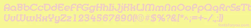 MedflyExtrabold Font – Pink Fonts on Yellow Background