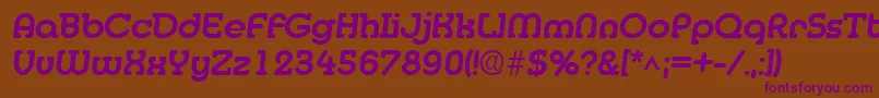 MedflyExtrabold Font – Purple Fonts on Brown Background