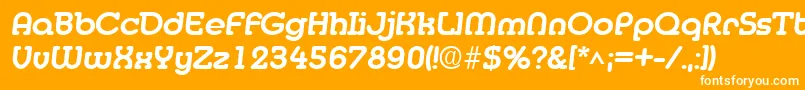 MedflyExtrabold Font – White Fonts on Orange Background