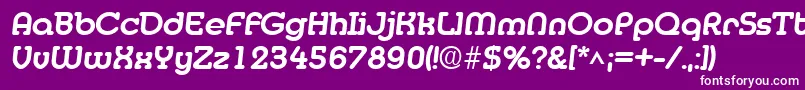 フォントMedflyExtrabold – 紫の背景に白い文字