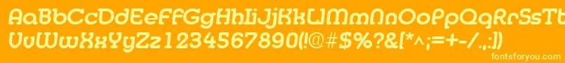 MedflyExtrabold Font – Yellow Fonts on Orange Background