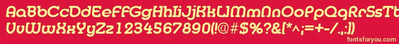 MedflyExtrabold Font – Yellow Fonts on Red Background