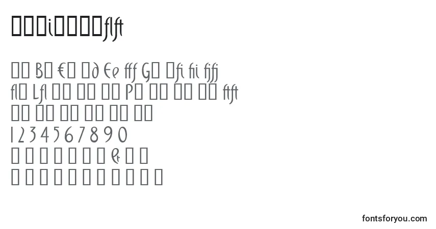 Fuente Domingoalt - alfabeto, números, caracteres especiales