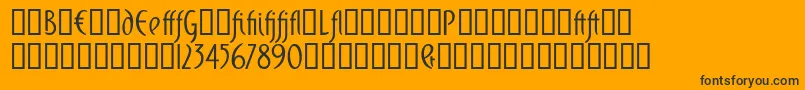 Domingoalt Font – Black Fonts on Orange Background