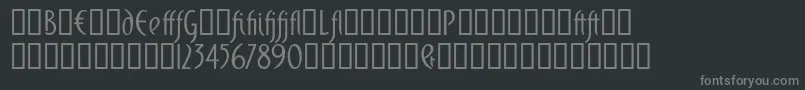 Domingoalt-Schriftart – Graue Schriften auf schwarzem Hintergrund