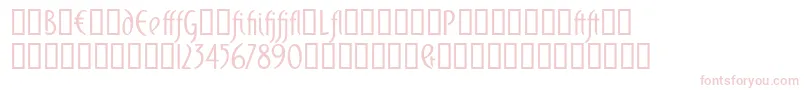 Domingoalt-Schriftart – Rosa Schriften auf weißem Hintergrund