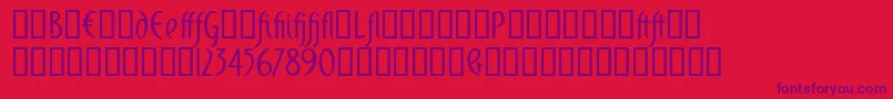 Domingoalt Font – Purple Fonts on Red Background