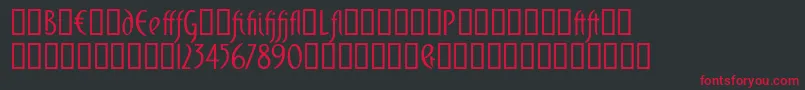 Domingoalt Font – Red Fonts on Black Background
