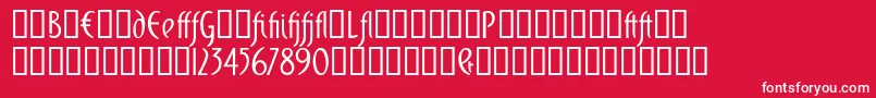 フォントDomingoalt – 赤い背景に白い文字