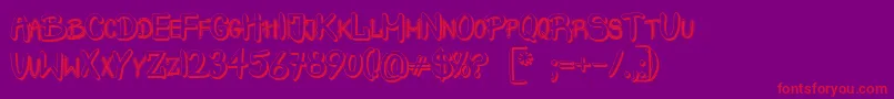 CrashTestShadow Font – Red Fonts on Purple Background