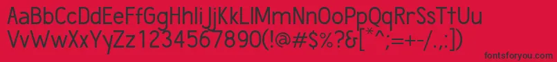 WumbologyBook Font – Black Fonts on Red Background