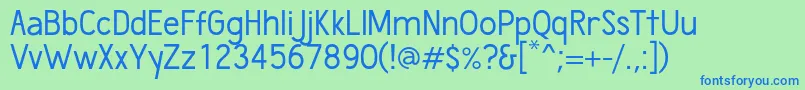 WumbologyBook Font – Blue Fonts on Green Background