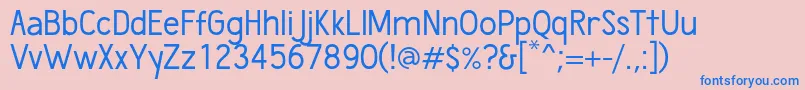 WumbologyBook Font – Blue Fonts on Pink Background
