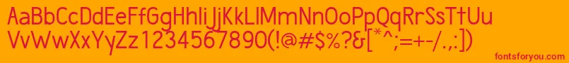 WumbologyBook Font – Red Fonts on Orange Background