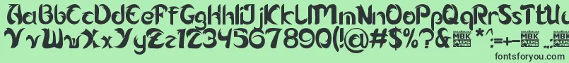 Alamak Font – Black Fonts on Green Background