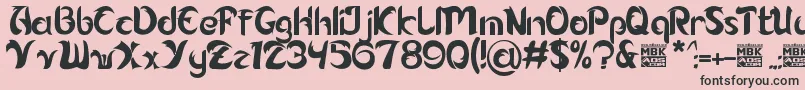 Alamak Font – Black Fonts on Pink Background