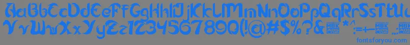 Alamak Font – Blue Fonts on Gray Background