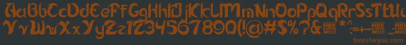 Alamak Font – Brown Fonts on Black Background