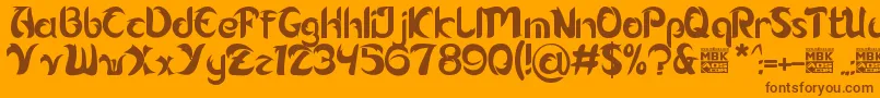 Alamak Font – Brown Fonts on Orange Background