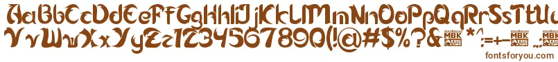 Шрифт Alamak – коричневые шрифты на белом фоне