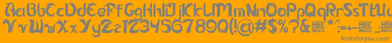 Alamak Font – Gray Fonts on Orange Background