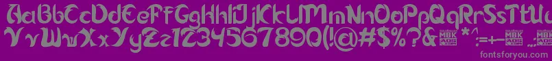 Alamak Font – Gray Fonts on Purple Background