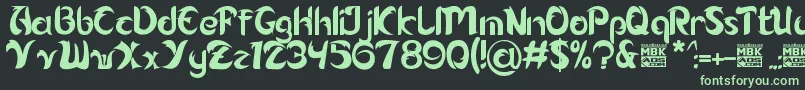Alamak Font – Green Fonts on Black Background