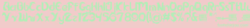 Alamak Font – Green Fonts on Pink Background