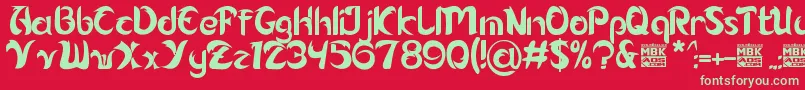 More about Alamak Font Alamak Font – Green Fonts on Red Background