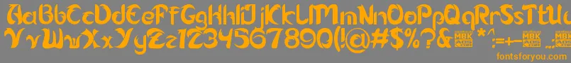 Alamak Font – Orange Fonts on Gray Background