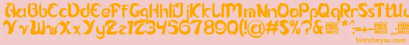 Alamak Font – Orange Fonts on Pink Background