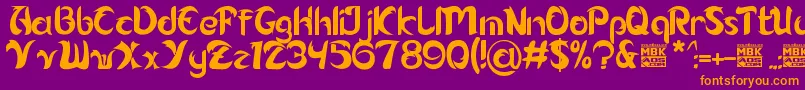 Alamak Font – Orange Fonts on Purple Background
