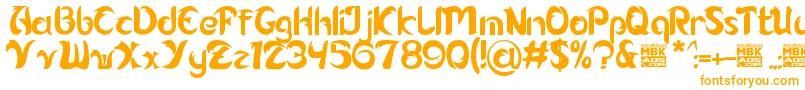 Alamak Font – Orange Fonts on White Background